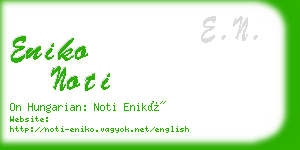 eniko noti business card